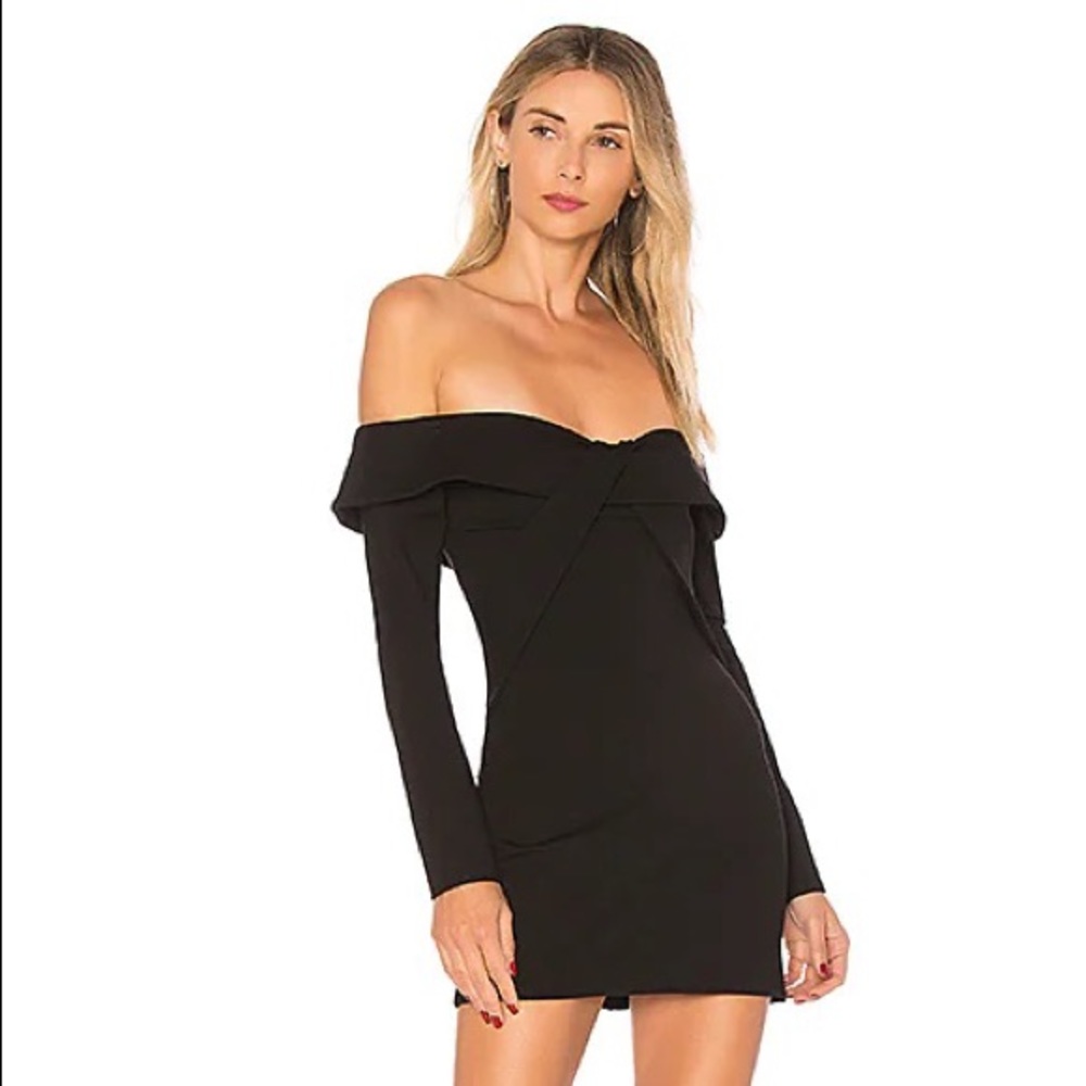 Black Off The Shoulder Mini Dress